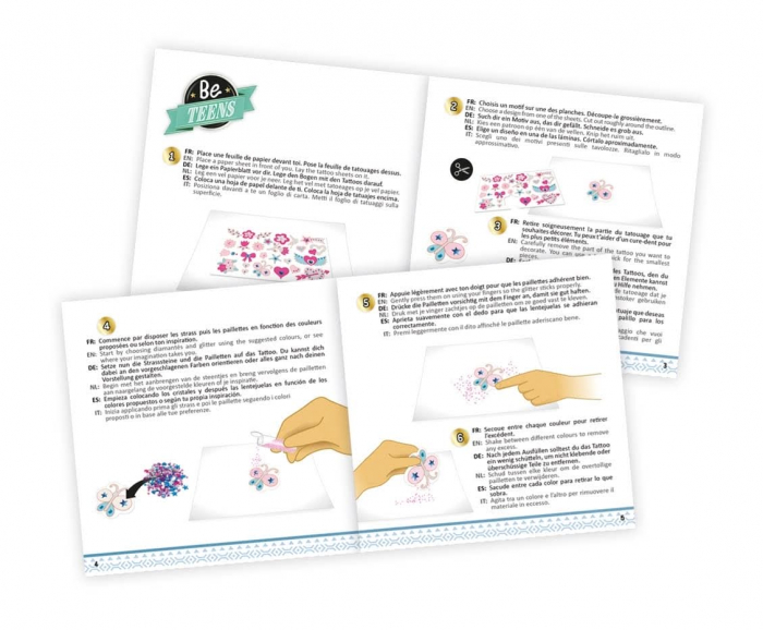 Tatuaje cu sclipici, BUKI France, 8-9 ani + [6]