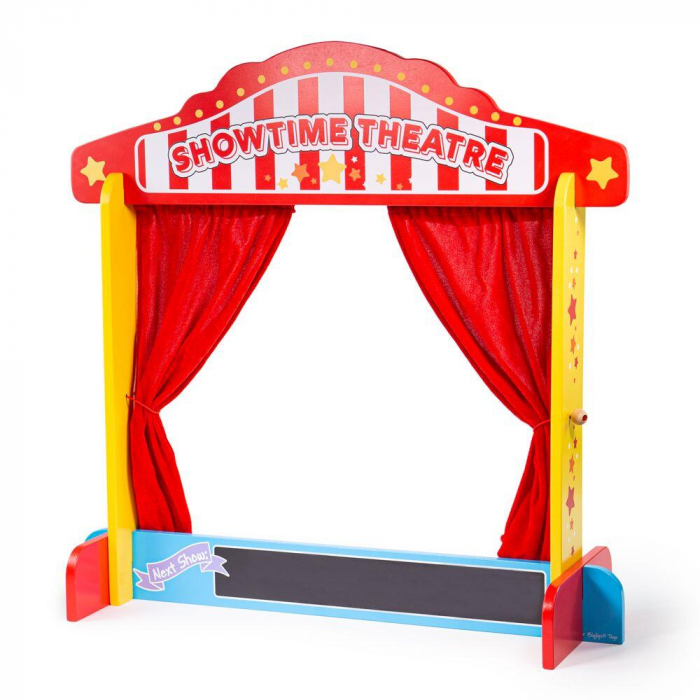 Teatru de papusi din lemn, BIGJIGS Toys, 2-3 ani + [2]