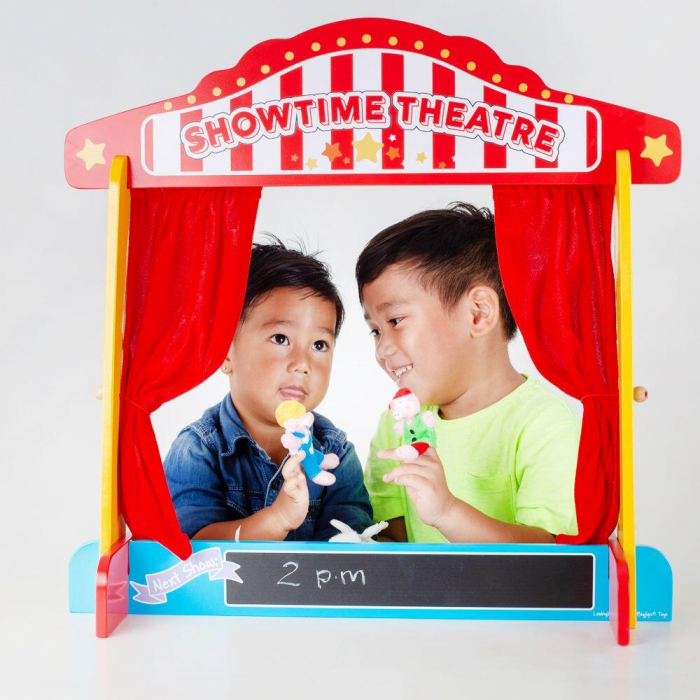 Teatru de papusi din lemn, BIGJIGS Toys, 2-3 ani + [4]