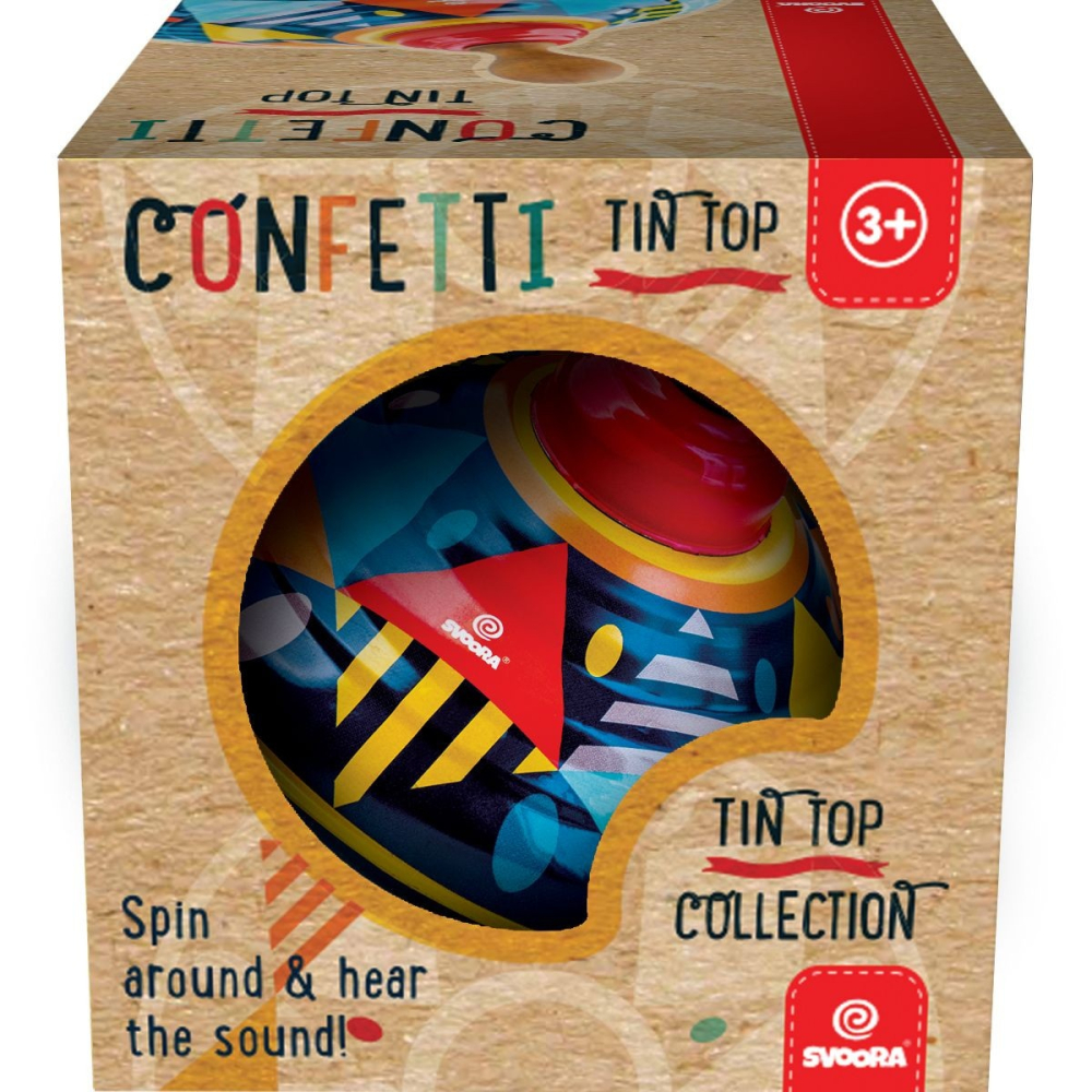 Titirez cu sunet si maner din lemn Confetti [4]