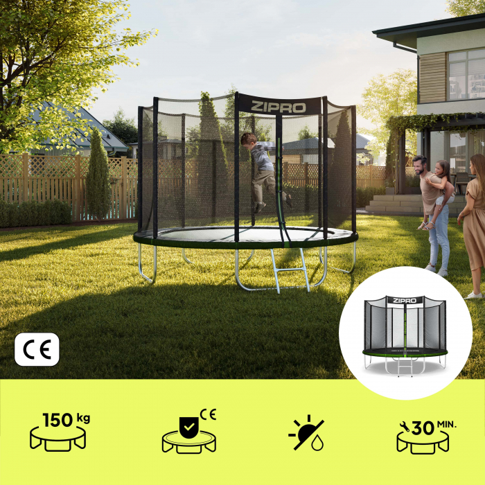Trambulina copii 252 cm de exterior ZIPRO Jump Pro cu plasa de protectie externa [4]