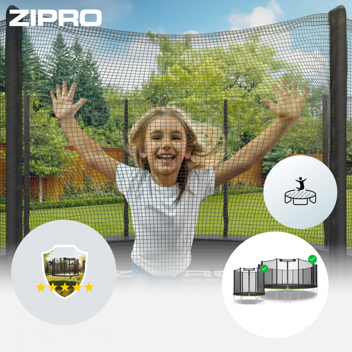 Trambulina copii 312 cm de exterior ZIPRO Jump Pro cu plasa de protectie externa [6]