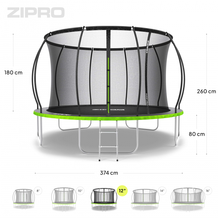 Trambulina copii 374 cm de exterior ZIPRO  Jump Pro Premium [2]