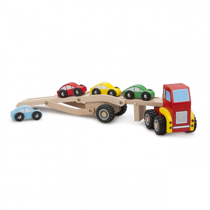 Transportor masini din lemn, New Classic Toys, 1-2 ani + [3]