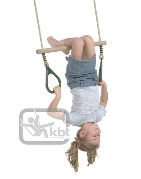 Trapez din lemn cu inele din plastic PP10, Galben, 2,55 m [2]