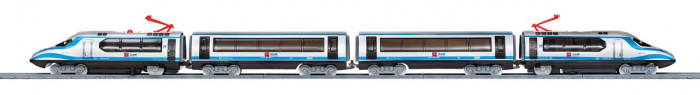 Trenulet electric High Speed cu statie, indicator de sina si tunel, Pequetren, 2-3 ani + [4]