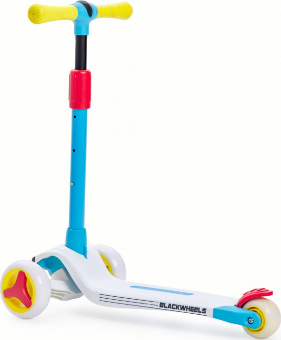 Trotineta cu 3 roti copii BlackWheels BLINK Albastra, cu inaltime reglabila, roata diametru 200 mm [2]