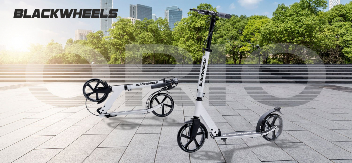 Trotineta copii si adulti BlackWheels ORIO Alb, cu inaltime reglabila, roata diametru 200 mm [10]