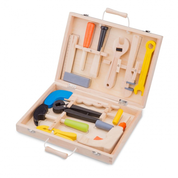 Trusa de scule 12 piese, New Classic Toys, 2-3 ani + [2]