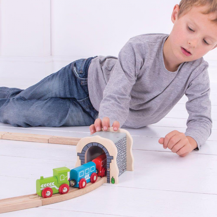 Tunel din lemn, BIGJIGS Toys, 2-3 ani + [3]