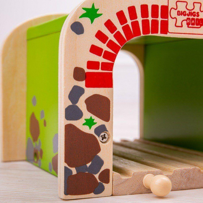 Tunel dublu, BIGJIGS Toys, 2-3 ani + [6]