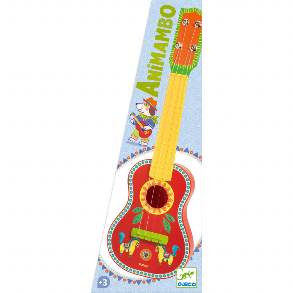 Ukulele (chitara cu 4 corzi) Djeco, 2-3 ani + [4]