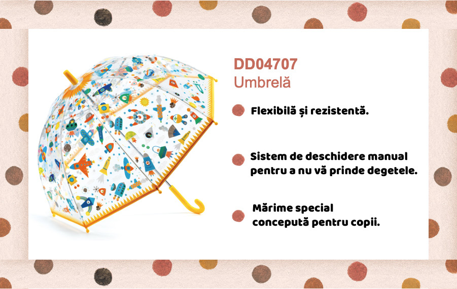 Umbrela colorata Djeco Nave si vehicule in zbor [2]