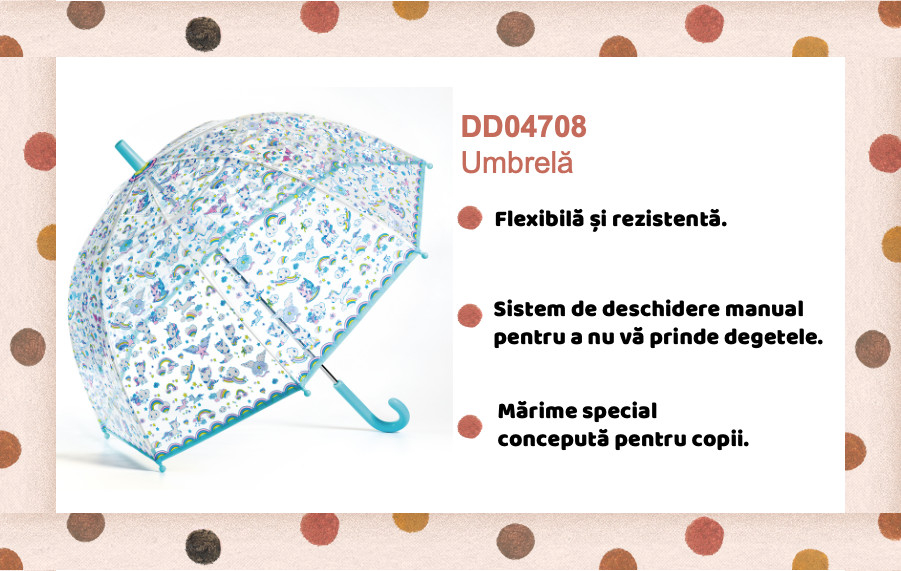 Umbrela colorata Djeco Unicorni [2]