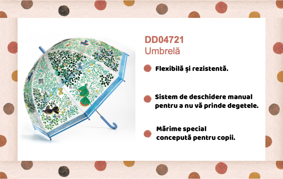Umbrela Djeco pentru adulti, flori si pasari [3]