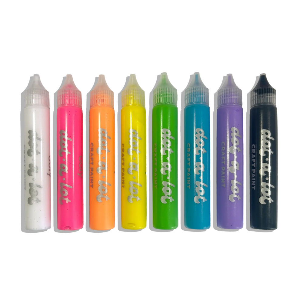 Vopsea 3D pentru tehnica punctului ,   Dot-a-Lot, set de 8 culori Brights [3]