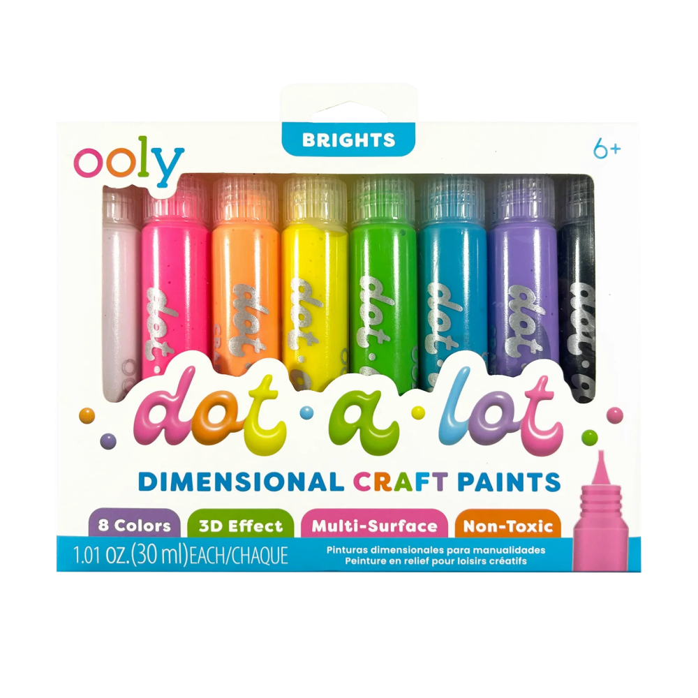 Vopsea 3D pentru tehnica punctului ,   Dot-a-Lot, set de 8 culori Brights [2]