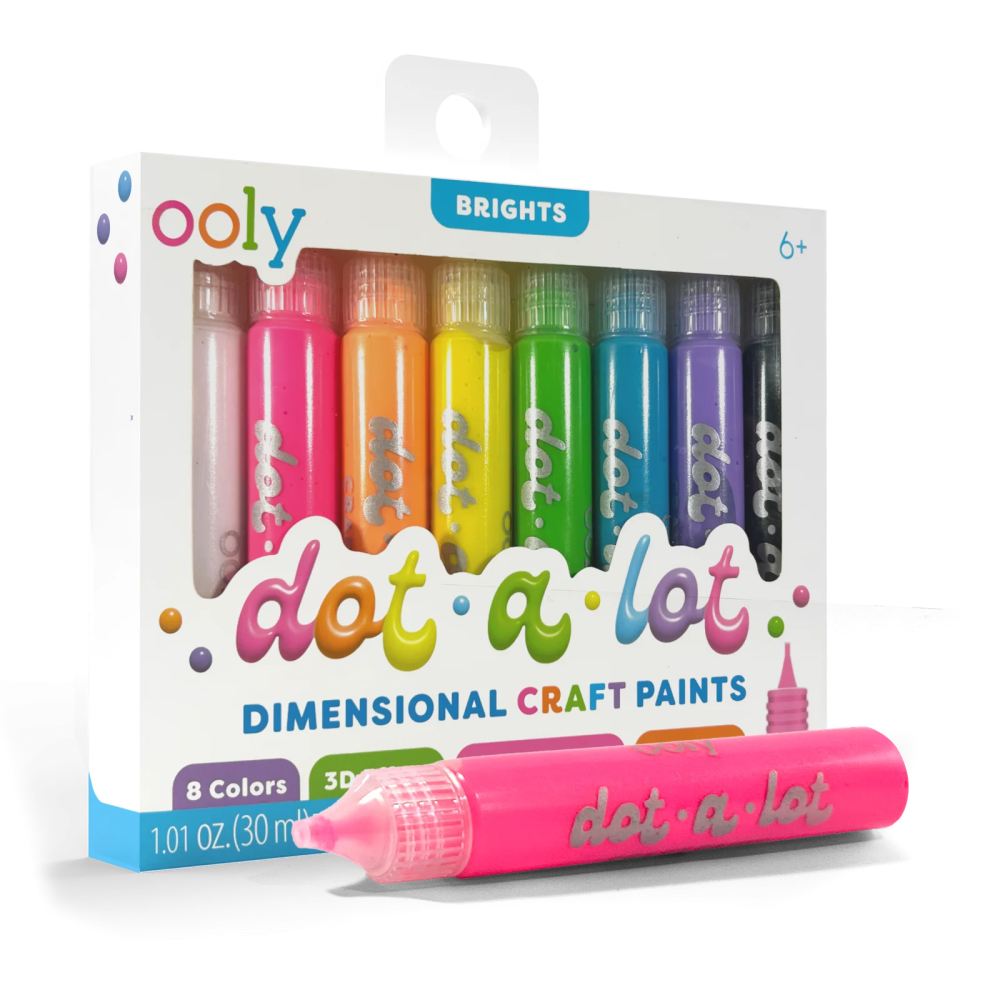 Vopsea 3D pentru tehnica punctului ,   Dot-a-Lot, set de 8 culori Brights [1]