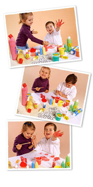Vopsea pentru pictura cu degetele - MINI, FEUCHTMANN, 2-3 ani + [5]