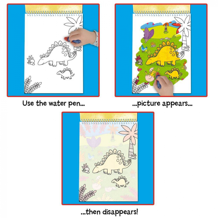 Water Magic: Carte de colorat Dinozauri, Galt, 2-3 ani + [3]