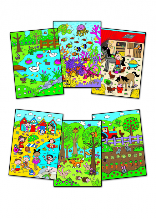 Water Magic: Carte de colorat Who's Hiding?, Galt, 2-3 ani + [2]