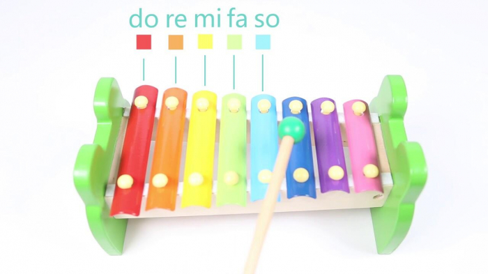 Xilofon din lemn - Broscuta vesela, Topbright, 1-2 ani + [6]