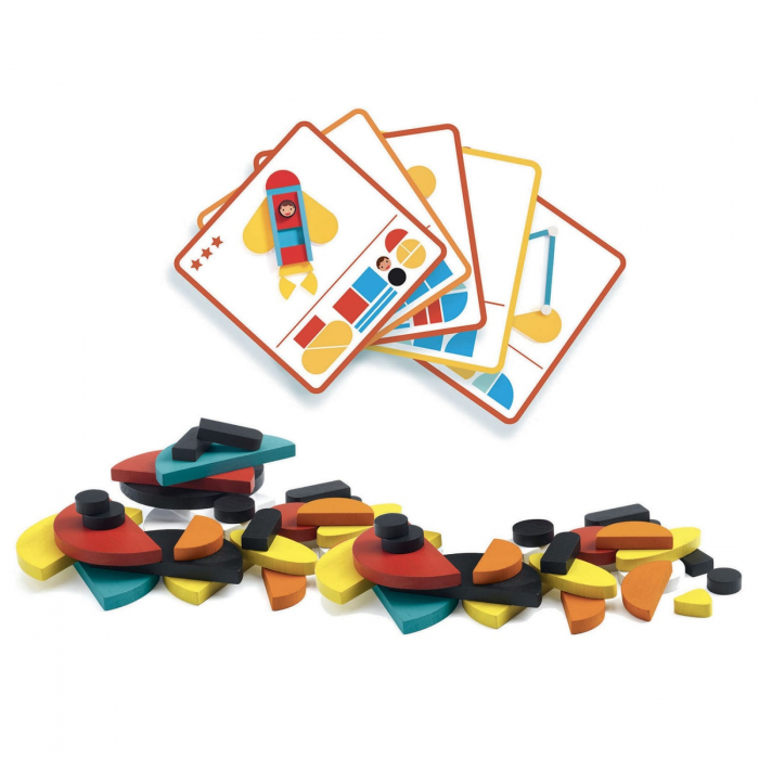 Ze GeoVroom Djeco, joc de construit cu piese geometrice, 2-3 ani + [2]