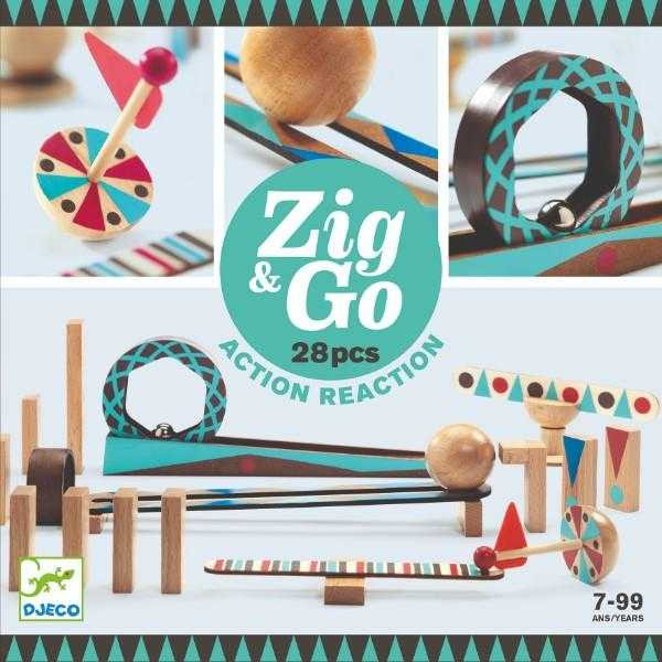 Zig & Go Djeco, set de constructie trasee, 28 piese, +7 ani [2]