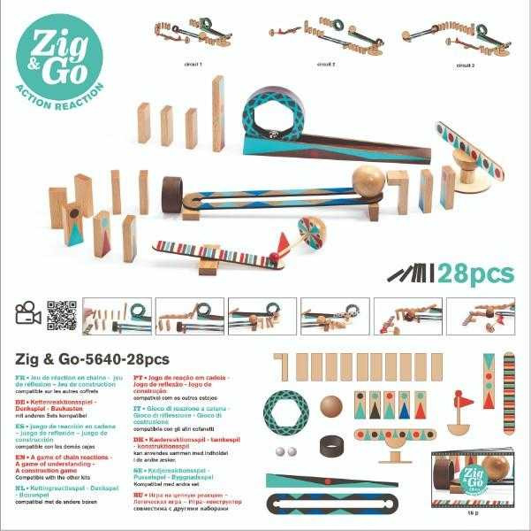 Zig & Go Djeco, set de constructie trasee, 28 piese, +7 ani [4]