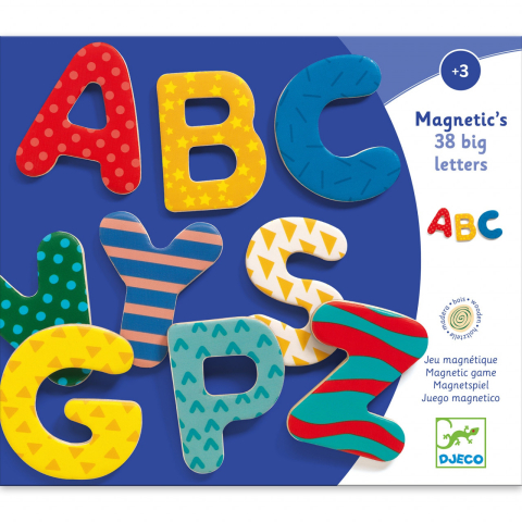 38 Litere magnetice colorate pentru copii, Djeco, 1-2 ani + [1]
