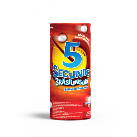 Jocuri de societate - 5 Secunde 3 Raspunsuri, editia de buzunar, joc de petrecere, lb.romana,  +8 ani