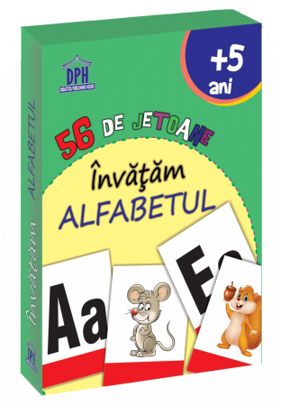 Jucarii baieti - 56 de Jetoane - Învățăm - Alfabetul, DPH, 5 ani +