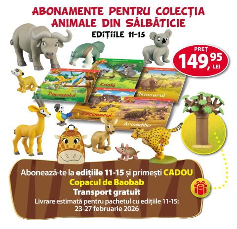 Animale din Salbaticie - Abonament editiile 11-15 Colectia Animale din salbaticie