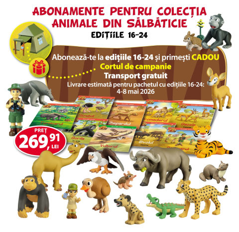 Animale din Salbaticie - Abonament editiile 16-24 Colectia Animale din salbaticie