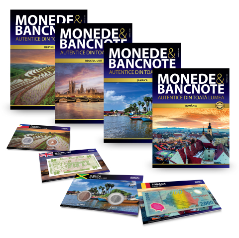 Monede si Bancnote Autentice din toata lumea - Abonament editiile 21-24 Monede si Bancnote Autentice din toata lumea