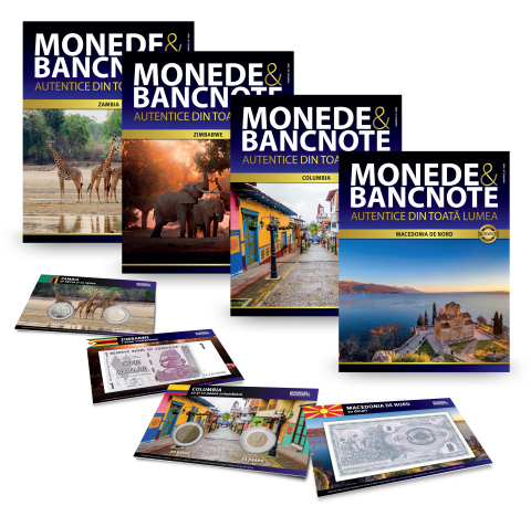 Monede si Bancnote Autentice din toata lumea - Abonament editiile 25-28 Monede si Bancnote Autentice din toata lumea