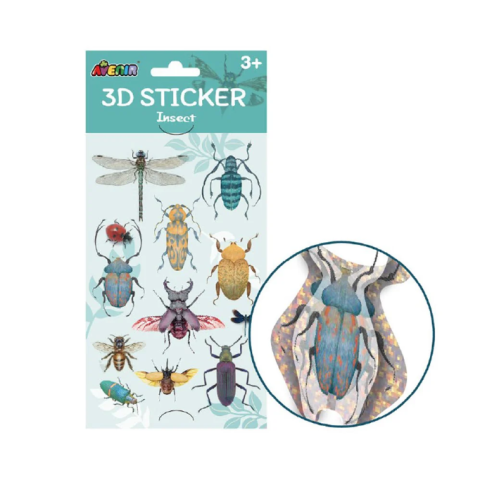 Jocuri creative - Abtibilduri 3D - Insecte, colectia Creatii Naturale