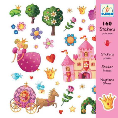Vârsta - Abtibilduri Djeco Printesa, 2-3 ani +
