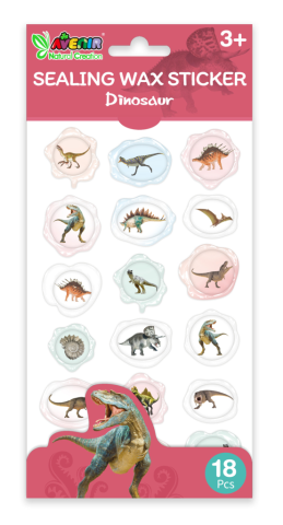 Jocuri creative - Abtibilduri imitatie sigiliu - Dinozauri, colectia Creatii Naturale