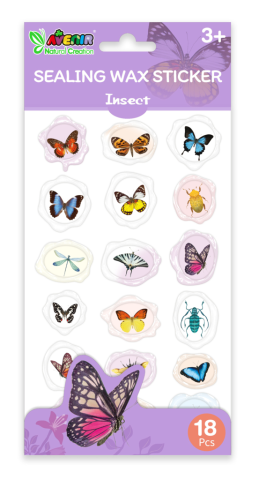 Jocuri creative - Abtibilduri imitatie sigiliu - Insecte, colectia Creatii Naturale