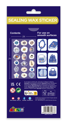 Abtibilduri imitatie sigiliu - Spatiu, colectia Creatii Naturale [2]