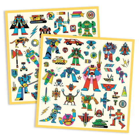 Abtibilduri metalice Djeco Roboti, 4 - 7 ani [3]