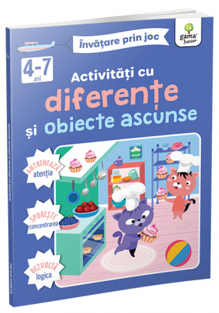 Carti educative - Activități cu diferențe și obiecte ascunse 4-7 ani