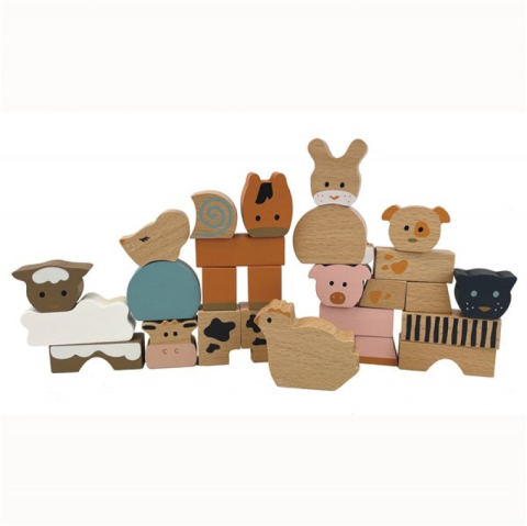 Animale din cuburi de lemn, Egmont toys, 0-1 ani + [1]