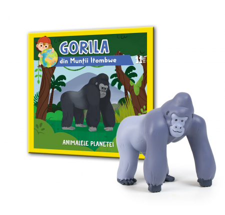 Figurine animale salbatice - Animalele Planetei Nr.11 - Gorila din Muntii Itombwe, RBA, 18 luni+