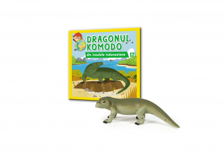 Figurine animale salbatice - Animalele Planetei Nr.17 - Dragonul Komodo din insulele indoneziene, RBA, 18 luni+