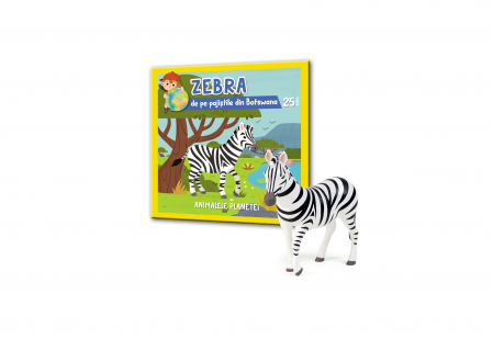 Animalele Planetei - Animalele Planetei Nr.25 - Zebra de pe pajistile din Botswana, RBA, 18 luni+