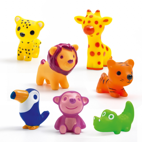 Vârsta - Animalute din silicon Djeco, Troopo savana, 1-2 ani +