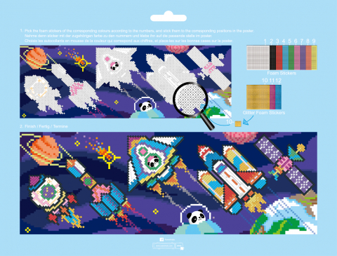 Arta mozaic pe numere - Spatiu [5]