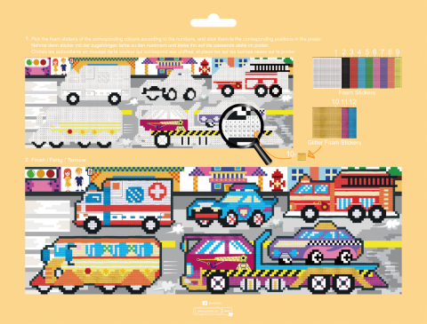 Arta mozaic pe numere - Transport [4]